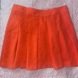 NWOT Banana Republic Orange Pleated Mini Skirt